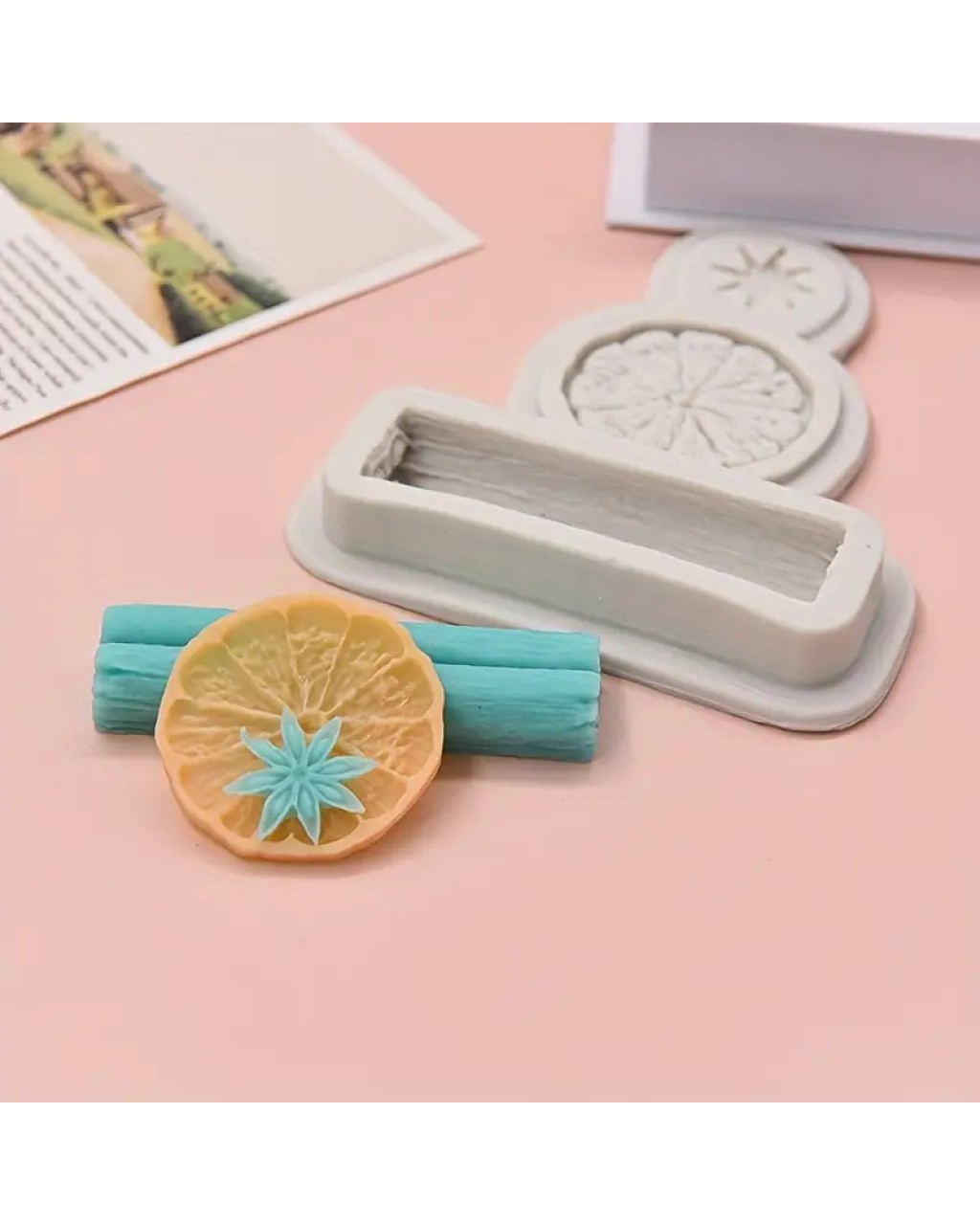 YY5963 Portakal Şeftali Tarçın Kabuğu Şekilli Silikon Kalıp